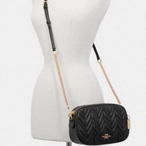 Coach Isla Crossbody Quilted Calf Leather Purse